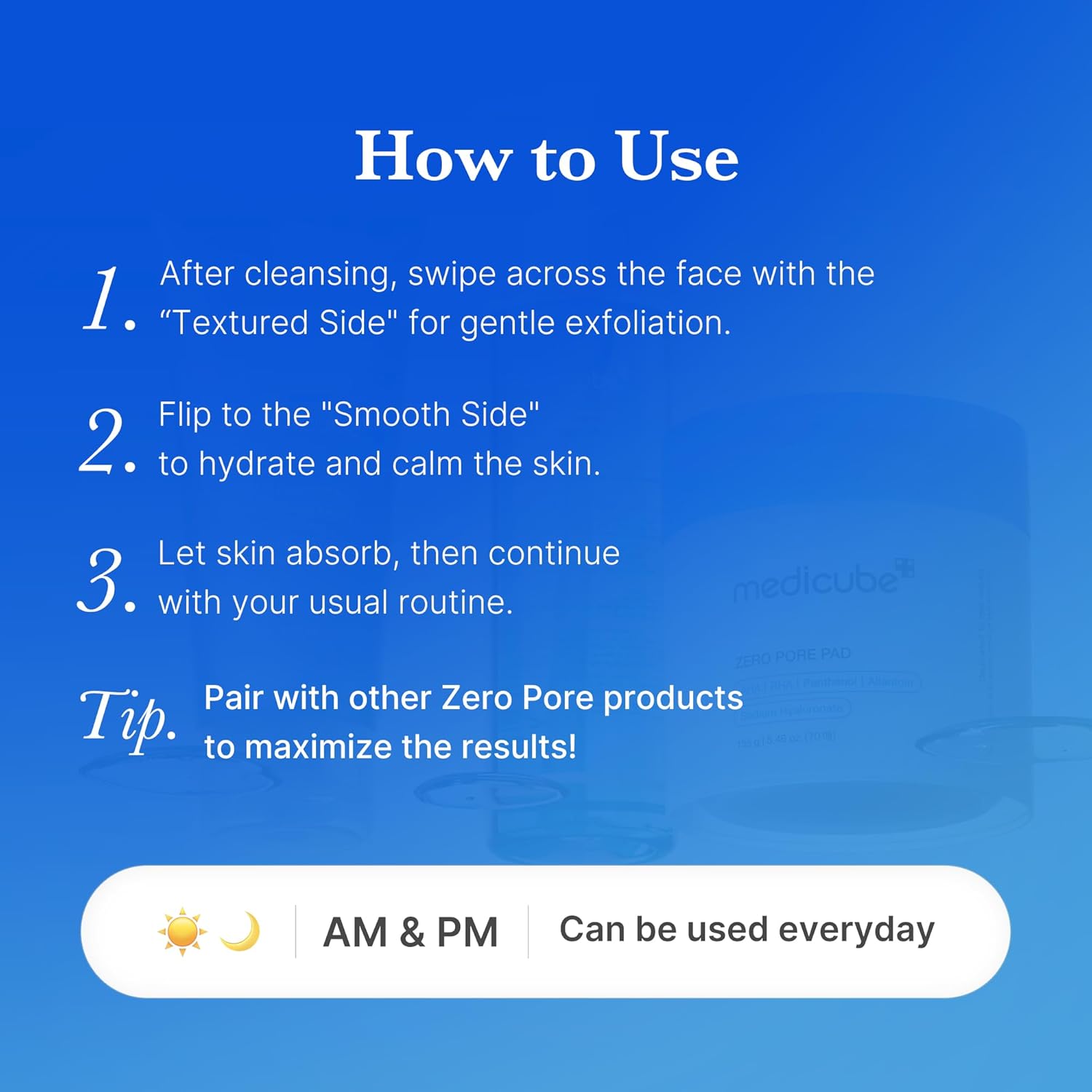Medicube Zero Pore Pad 2.0 | Exfoliating Toner Pads for Pore Care