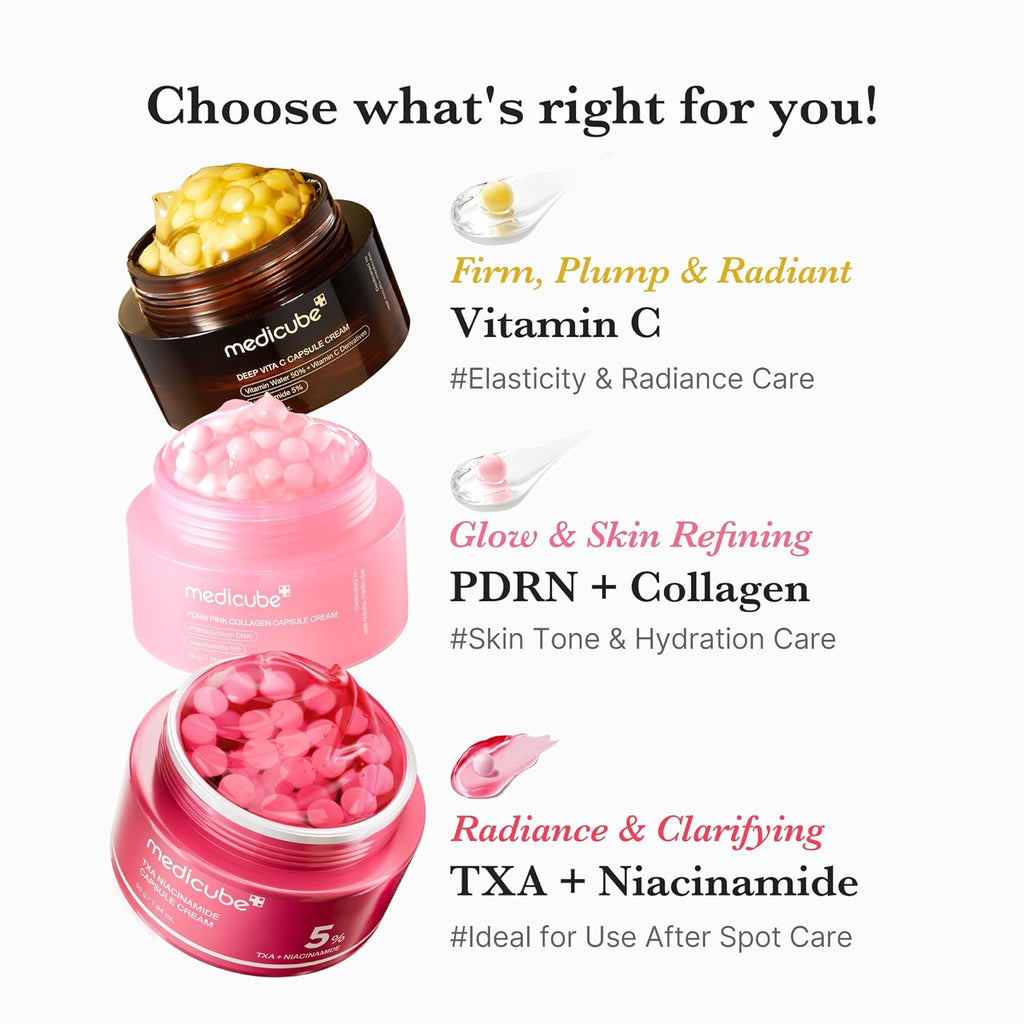 Medicube PDRN Pink Collagen Capsule Cream | Glow Hydrating Moisturizer